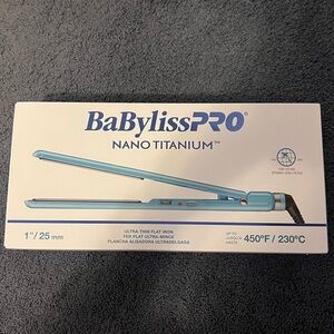 BaBylissPRO Nano Titanium Ultra-Thin Flat Iron 1”